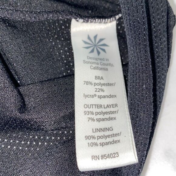 Athleta Small Black Gel Mesh Supercharged 2-in-1‎ Shelf Bra Tank Top Small Black - Picture 14 of 16